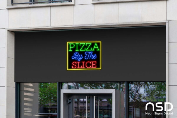 Pizza By The Slice Neon Sign_Black_Mockup_Template02 Pizza By The Slice Neon Sign_Black_Mockup_Template02