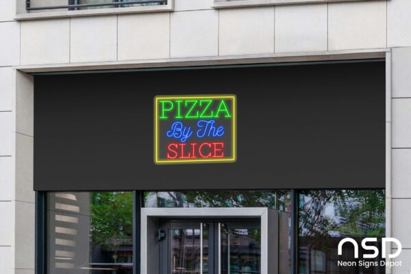 Pizza By The Slice Neon Sign_Transparent_Mockup_Template02 Pizza By The Slice Neon Sign_Transparent_Mockup_Template02