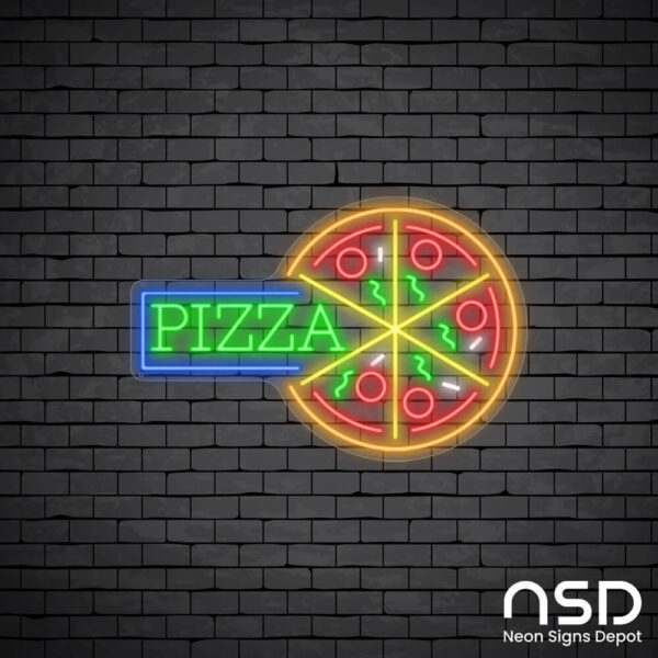 Pizza Neon Sign_Black Brick_Mockup_Transparent Pizza Neon Sign_Black Brick_Mockup_Transparent