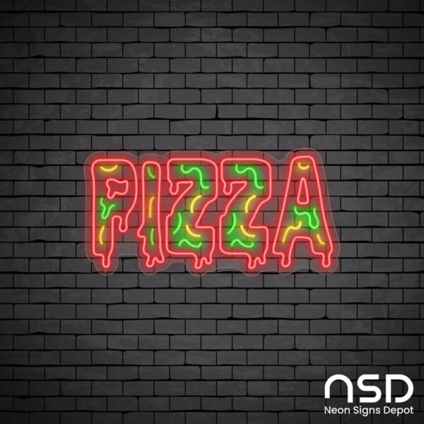 Pizza V10 Neon Sign_Black Brick_Mockup_Transparent Pizza V10 Neon Sign_Black Brick_Mockup_Transparent