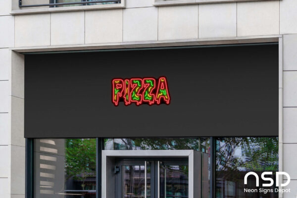 Pizza V10 Neon Sign_Black_Mockup_Template02 Pizza V10 Neon Sign_Black_Mockup_Template02