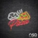 Pizza V7 Neon Sign_Black Brick_Mockup_Transparent