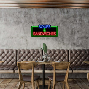 Soups & Sandwiches Neon Sign