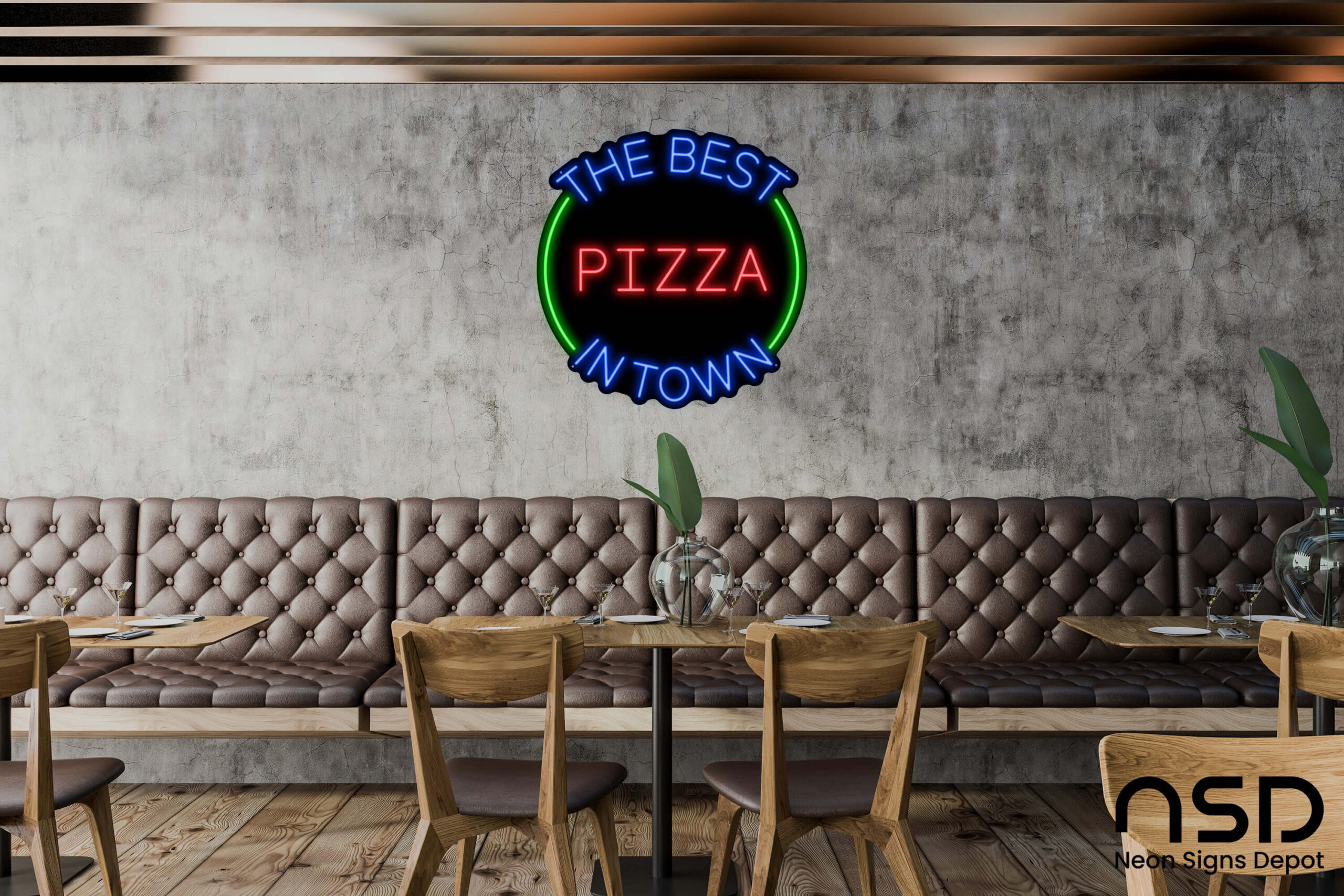 The Best Pizza In Town Neon Sign neon sign