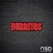 Burritos V12 Neon Sign_Black Brick_Mockup_Black