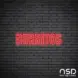 Burritos V12 Neon Sign_Black Brick_Mockup_Transparent