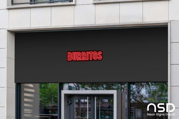 Burritos V12 Neon Sign_Black_Mockup_Template02 Burritos V12 Neon Sign_Black_Mockup_Template02