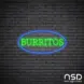 Burritos V4 Neon Sign_Black Brick_Mockup_Transparent