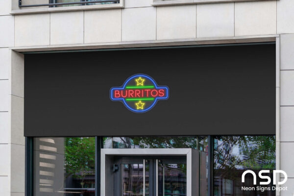 Burritos V8 Neon Sign_Transparent_Mockup_Template02 Burritos V8 Neon Sign_Transparent_Mockup_Template02