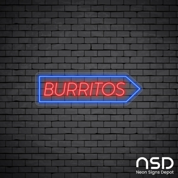 Burritos V9 Neon Sign_Black Brick_Mockup_Transparent Burritos V9 Neon Sign_Black Brick_Mockup_Transparent