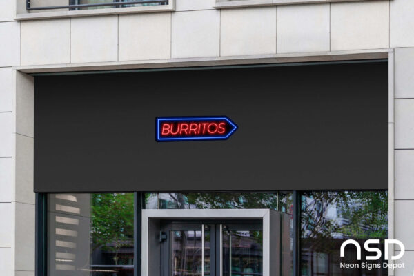 Burritos V9 Neon Sign_Black_Mockup_Template02 Burritos V9 Neon Sign_Black_Mockup_Template02