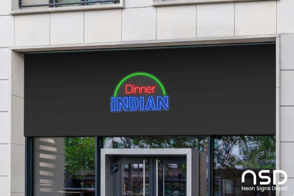 Dinner Indian Neon Sign_Transparent_Mockup_Template02 Dinner Indian Neon Sign_Transparent_Mockup_Template02