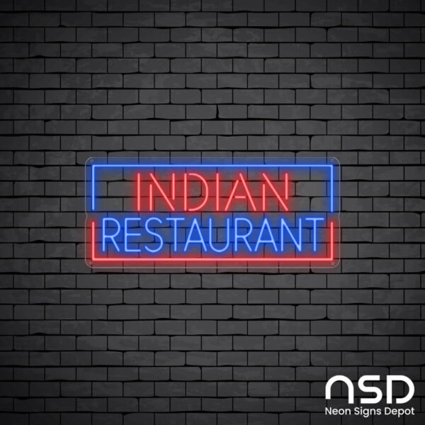 Indian Restaurant V3 Neon Sign_Black Brick_Mockup_Transparent Indian Restaurant V3 Neon Sign_Black Brick_Mockup_Transparent