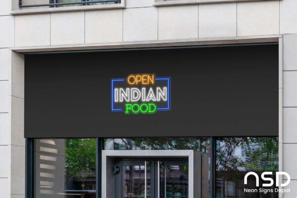 Open Indian Food Neon Sign_Transparent_Mockup_Template02 Open Indian Food Neon Sign_Transparent_Mockup_Template02