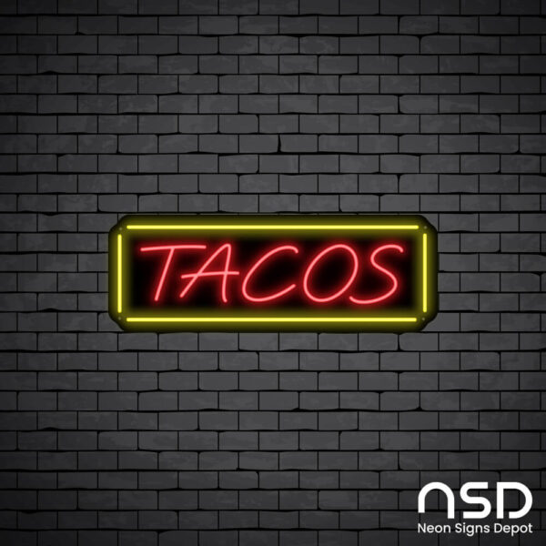 Tacos Neon Sign_Black Brick_Mockup_Black Tacos Neon Sign_Black Brick_Mockup_Black