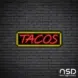 Tacos Neon Sign_Black Brick_Mockup_Black