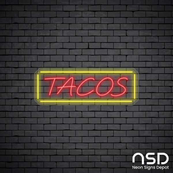 Tacos Neon Sign_Black Brick_Mockup_Transparent Tacos Neon Sign_Black Brick_Mockup_Transparent
