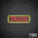 Tacos Neon Sign_Black Brick_Mockup_Transparent