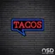 Tacos V2 Neon Sign_Black Brick_Mockup_Black