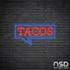 Tacos V2 Neon Sign_Black Brick_Mockup_Transparent