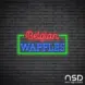 Belgian Waffles V2 Neon Sign_Black Brick_Mockup_Transparent