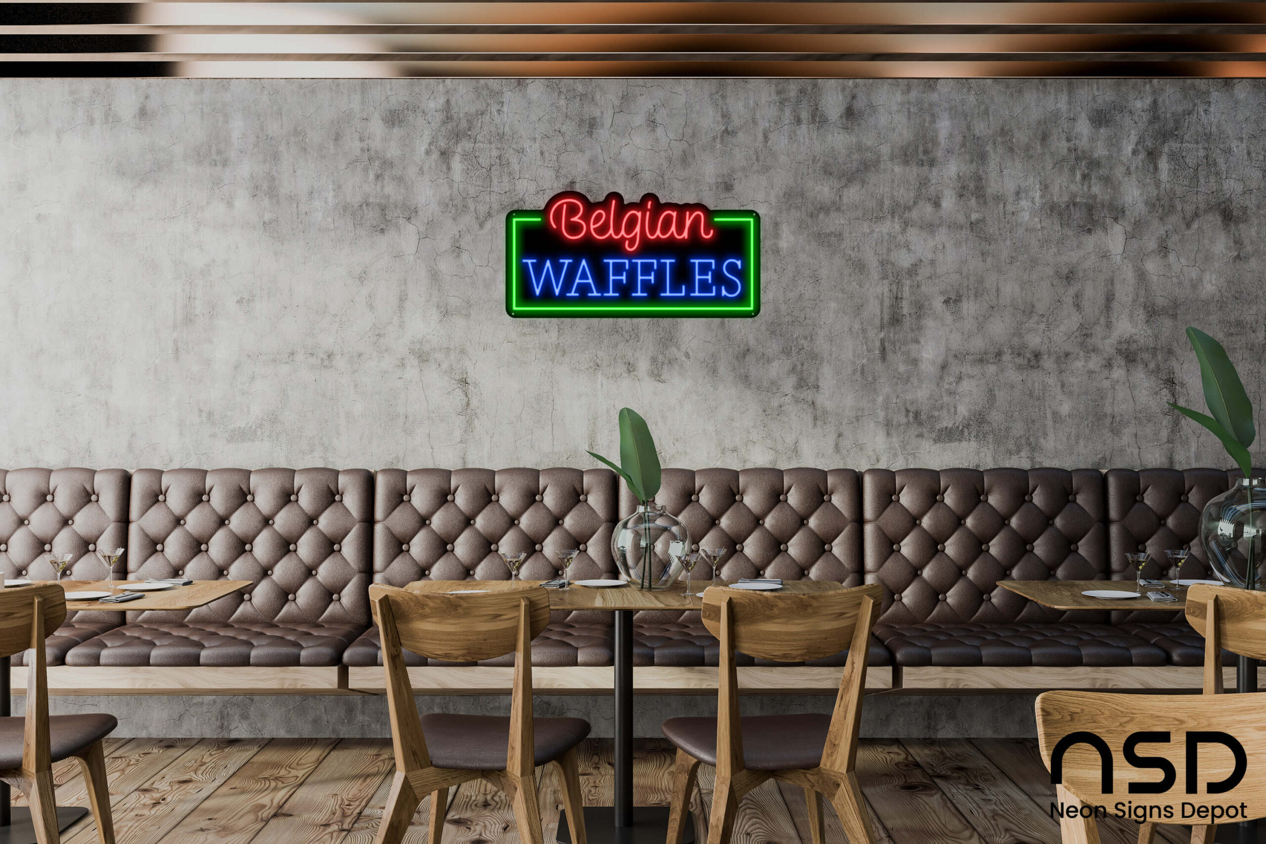 Belgian Waffles V2 Neon Sign neon sign