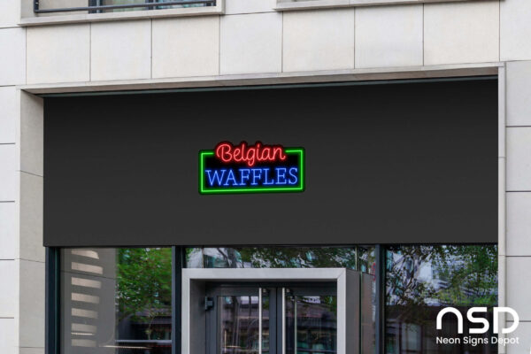Belgian Waffles V2 Neon Sign_Black_Mockup_Template02 Belgian Waffles V2 Neon Sign_Black_Mockup_Template02