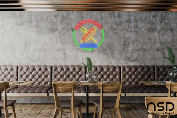 Fresh & Tasty Hotdog Neon Sign_Transparent_Mockup_Template01 Fresh & Tasty Hotdog Neon Sign_Transparent_Mockup_Template01