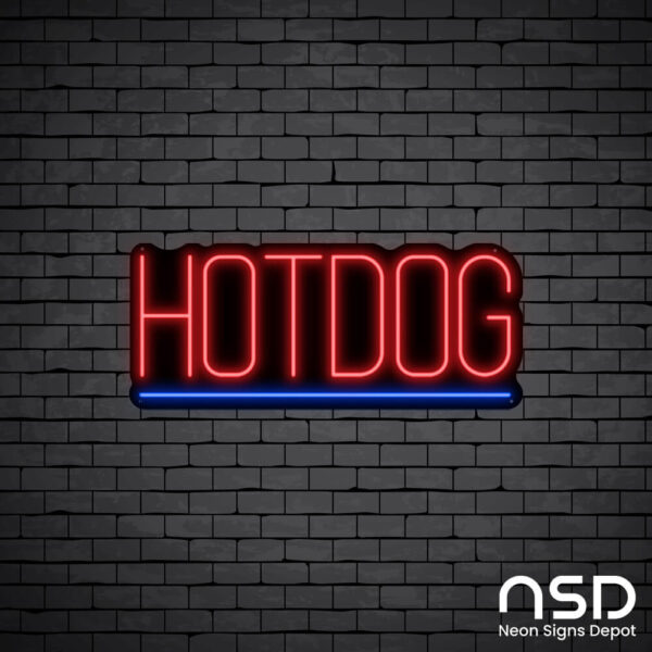 Hotdog V10 Neon Sign_Black Brick_Mockup_Black Hotdog V10 Neon Sign_Black Brick_Mockup_Black