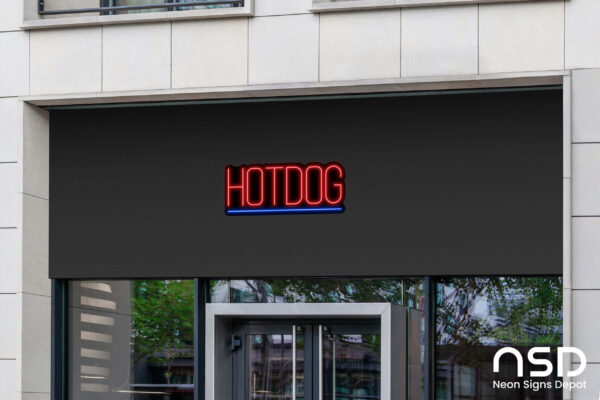 Hotdog V10 Neon Sign_Black_Mockup_Template02 Hotdog V10 Neon Sign_Black_Mockup_Template02