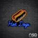 Hotdog V11 Neon Sign_Black Brick_Mockup_Black