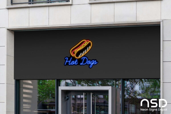 Hotdog V11 Neon Sign_Black_Mockup_Template02 Hotdog V11 Neon Sign_Black_Mockup_Template02