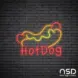 Hotdog V15 Neon Sign_Black Brick_Mockup_Transparent