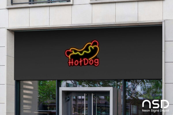 Hotdog V15 Neon Sign_Black_Mockup_Template02 Hotdog V15 Neon Sign_Black_Mockup_Template02