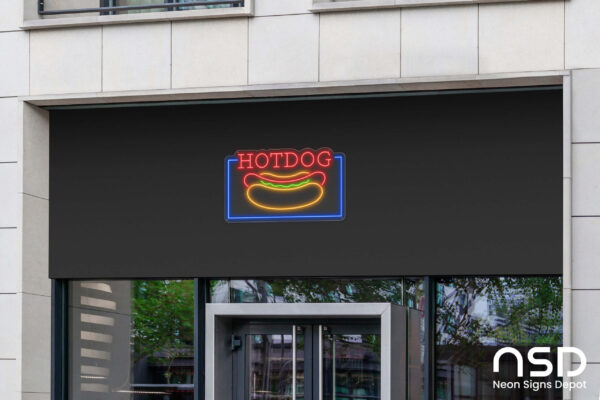 Hotdog V2 Neon Sign_Transparent_Mockup_Template02 Hotdog V2 Neon Sign_Transparent_Mockup_Template02