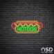 Hotdog V20 Neon Sign_Black Brick_Mockup_Transparent