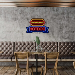 Hotdog V8 Neon Sign