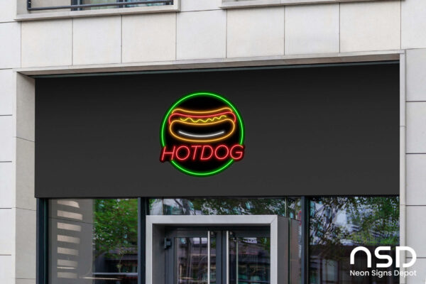 Hotdog V9 Neon Sign_Black_Mockup_Template02 Hotdog V9 Neon Sign_Black_Mockup_Template02