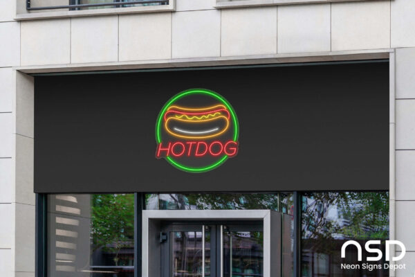 Hotdog V9 Neon Sign_Transparent_Mockup_Template02 Hotdog V9 Neon Sign_Transparent_Mockup_Template02