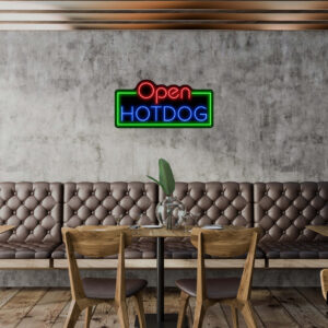 Open Hotdog V2 Neon Sign