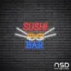Sushi Bar V2 Neon Sign_Black Brick_Mockup_Transparent