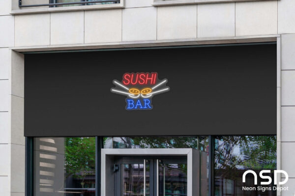 Sushi Bar V2 Neon Sign_Transparent_Mockup_Template02 Sushi Bar V2 Neon Sign_Transparent_Mockup_Template02