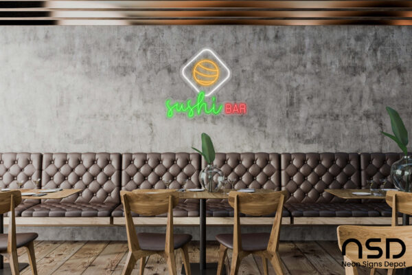 Sushi Bar V3 Neon Sign_Transparent_Mockup_Template01 Sushi Bar V3 Neon Sign_Transparent_Mockup_Template01