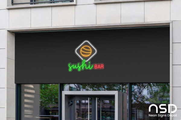 Sushi Bar V3 Neon Sign_Transparent_Mockup_Template02 Sushi Bar V3 Neon Sign_Transparent_Mockup_Template02