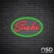 Sushi Neon Sign_Black Brick_Mockup_Transparent