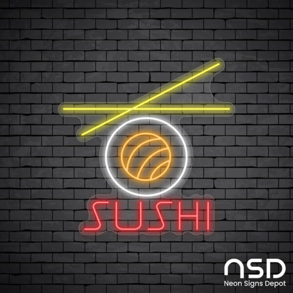 Sushi V3 Neon Sign_Black Brick_Mockup_Transparent Sushi V3 Neon Sign_Black Brick_Mockup_Transparent
