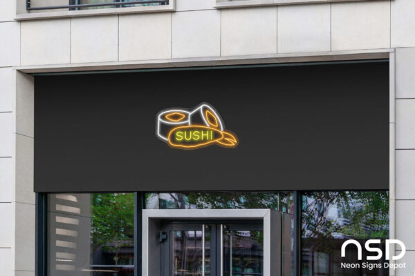 Sushi V6 Neon Sign_Transparent_Mockup_Template02 Sushi V6 Neon Sign_Transparent_Mockup_Template02