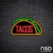 Tacos V6 Neon Sign_Black Brick_Mockup_Black