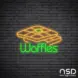 Waffle V3 Neon Sign_Black Brick_Mockup_Transparent