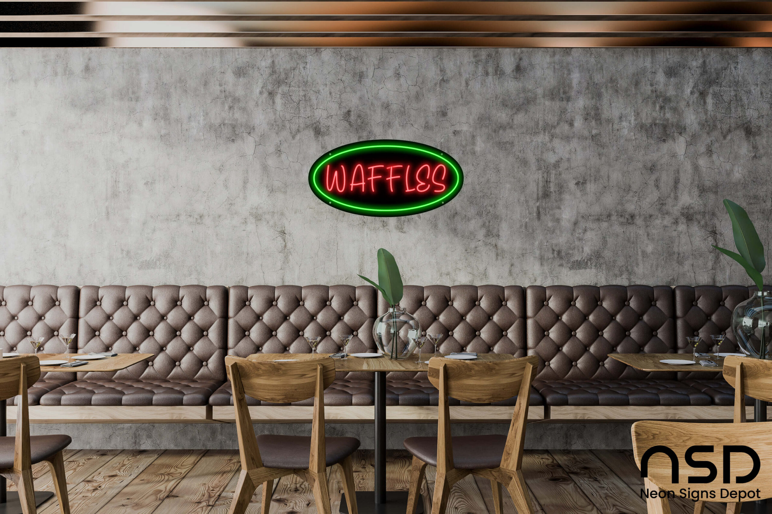 Waffles Neon Sign neon sign